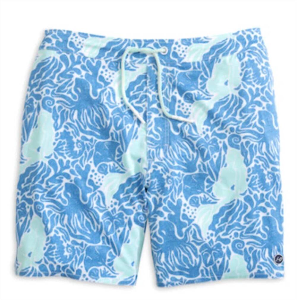 NEW JOHNNIE-O men's topia swim trunk in olympic